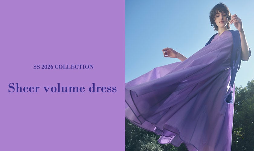 【S SYBILLA】SS26 - Sheer volume dress - 