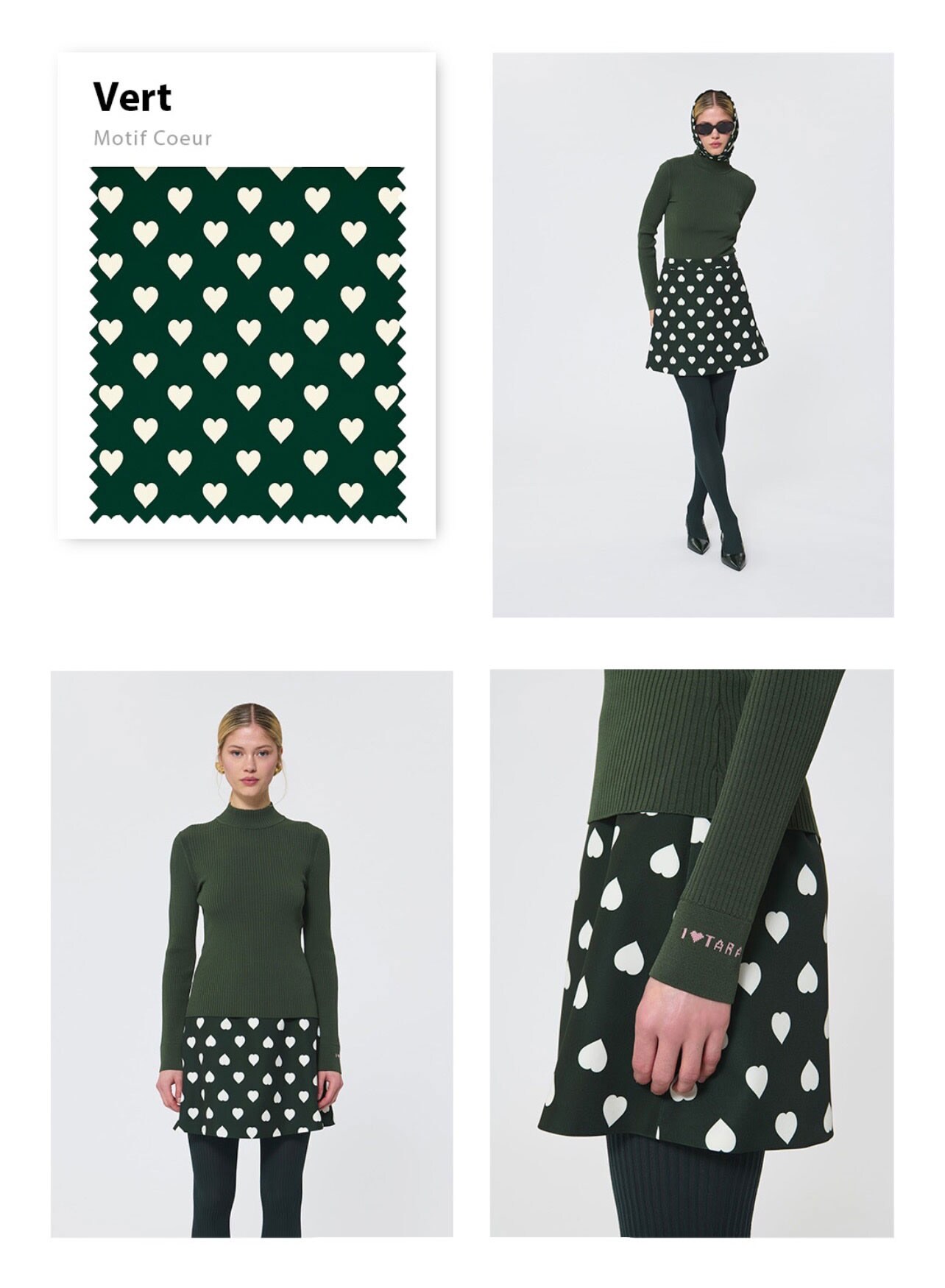 ポルカハートプリントスカート