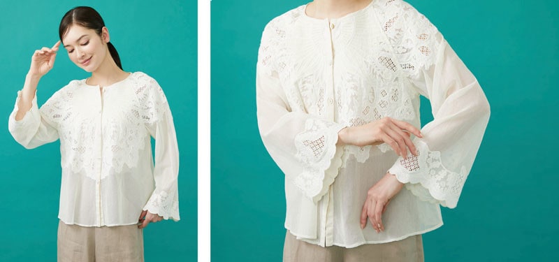 Flower lace blouse
