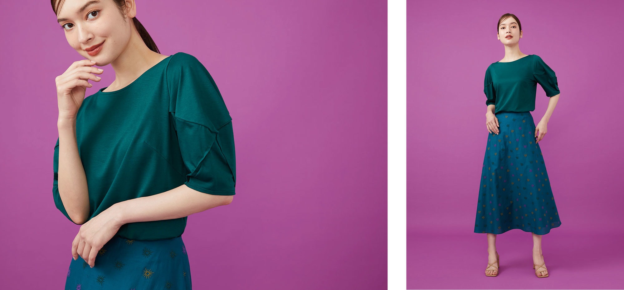 Geometric sleeve top
