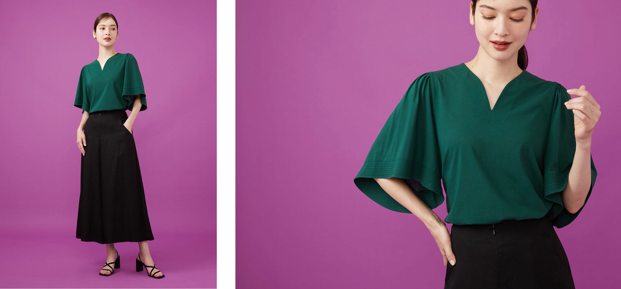 Flare sleeve top