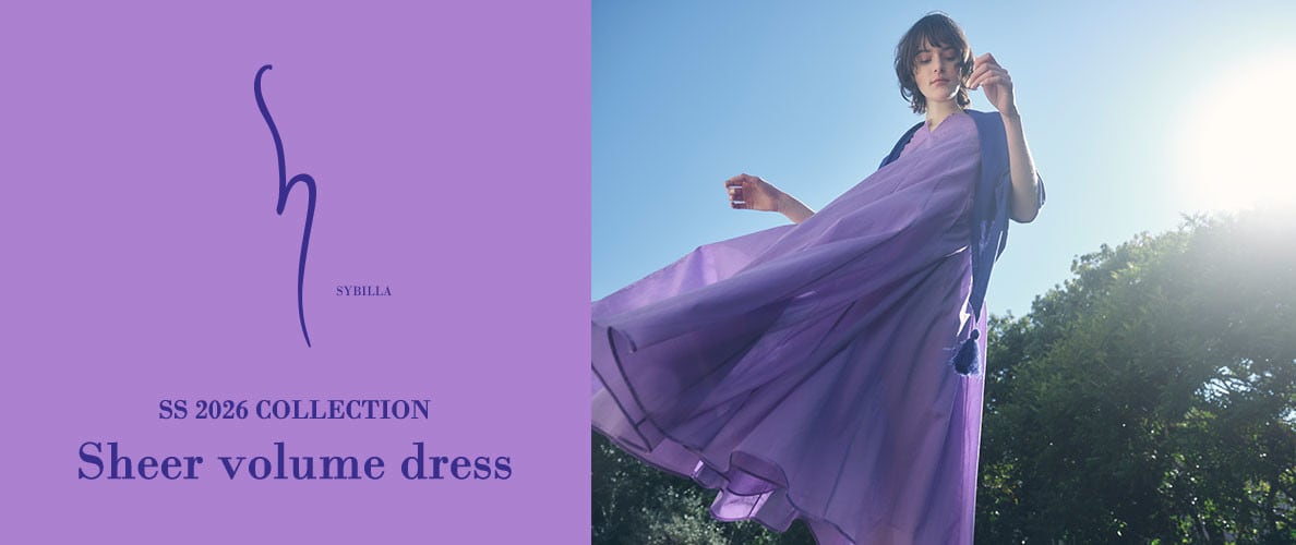 【S SYBILLA】SS26 - Volume sheer dress - 
