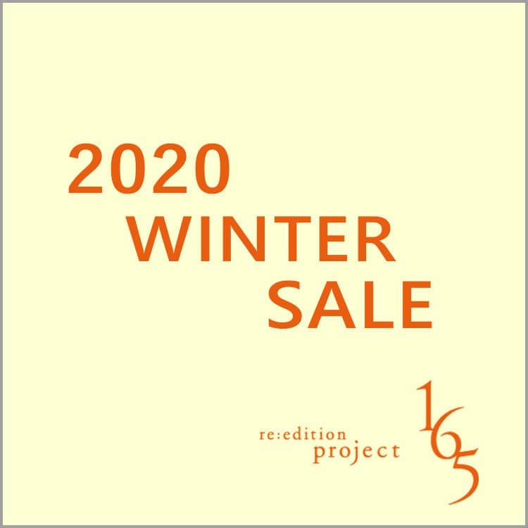 2020 WINTER SALE 開催【re:edtion project 165】