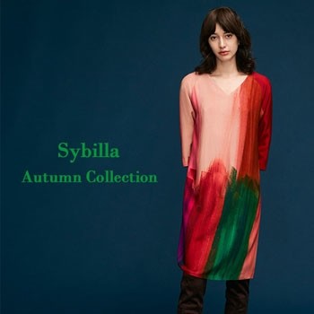 Sybilla 2022 AW Collection -Mauve dress & Art print-