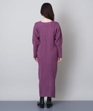 A1AAS01090 A de a.v.v アンサンブルニットワンピース パープル