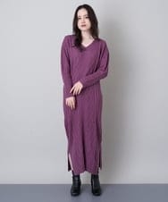 A1AAS01090 A de a.v.v アンサンブルニットワンピース パープル