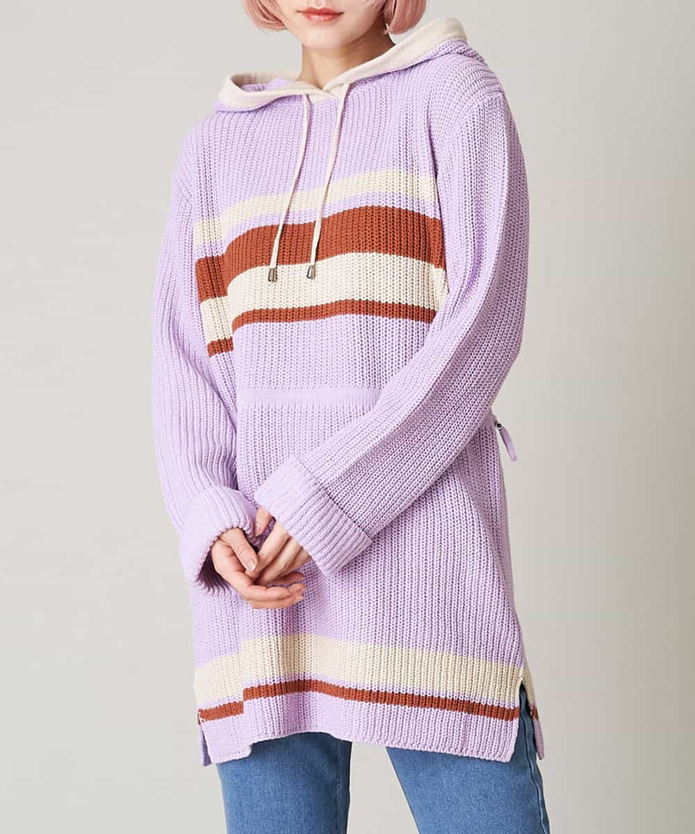 マルチボーダーフードニットワンピ ス ワンピース A De A V V アード アー ヴェ ヴェ イトキンオンラインストア