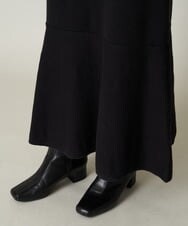 A1AJP15090 A de a.v.v ハーフジップマーメイドニットワンピ―ス ブラック
