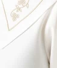 A1BAP20060 A de a.v.v 襟刺繍入りブラウス ホワイト