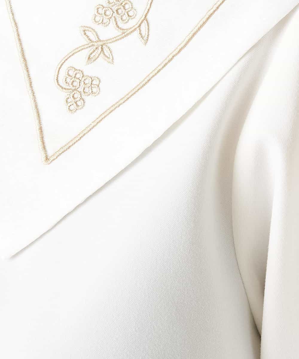 A1BAP20060 A de a.v.v 襟刺繍入りブラウス ホワイト