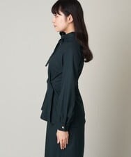 A1BAS10072 A de a.v.v ボウタイフレアブラウス グリーン