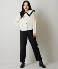 SET UP対応］配色ビッグカラーブラウス(ブラウス・シャツ) | A