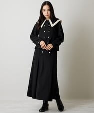A1BJP73063 A de a.v.v ［SET UP対応］配色ビッグカラーブラウス ブラック