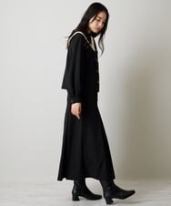 A1BJP73063 A de a.v.v ［SET UP対応］配色ビッグカラーブラウス ブラック