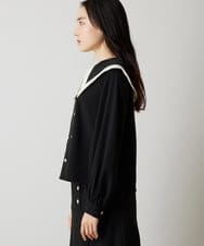 A1BJP73063 A de a.v.v ［SET UP対応］配色ビッグカラーブラウス ブラック