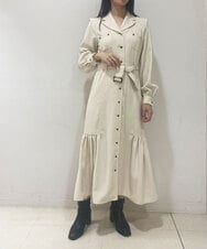 A1EAS05127 A de a.v.v マーメイドフレアワンピ―ス アイボリー