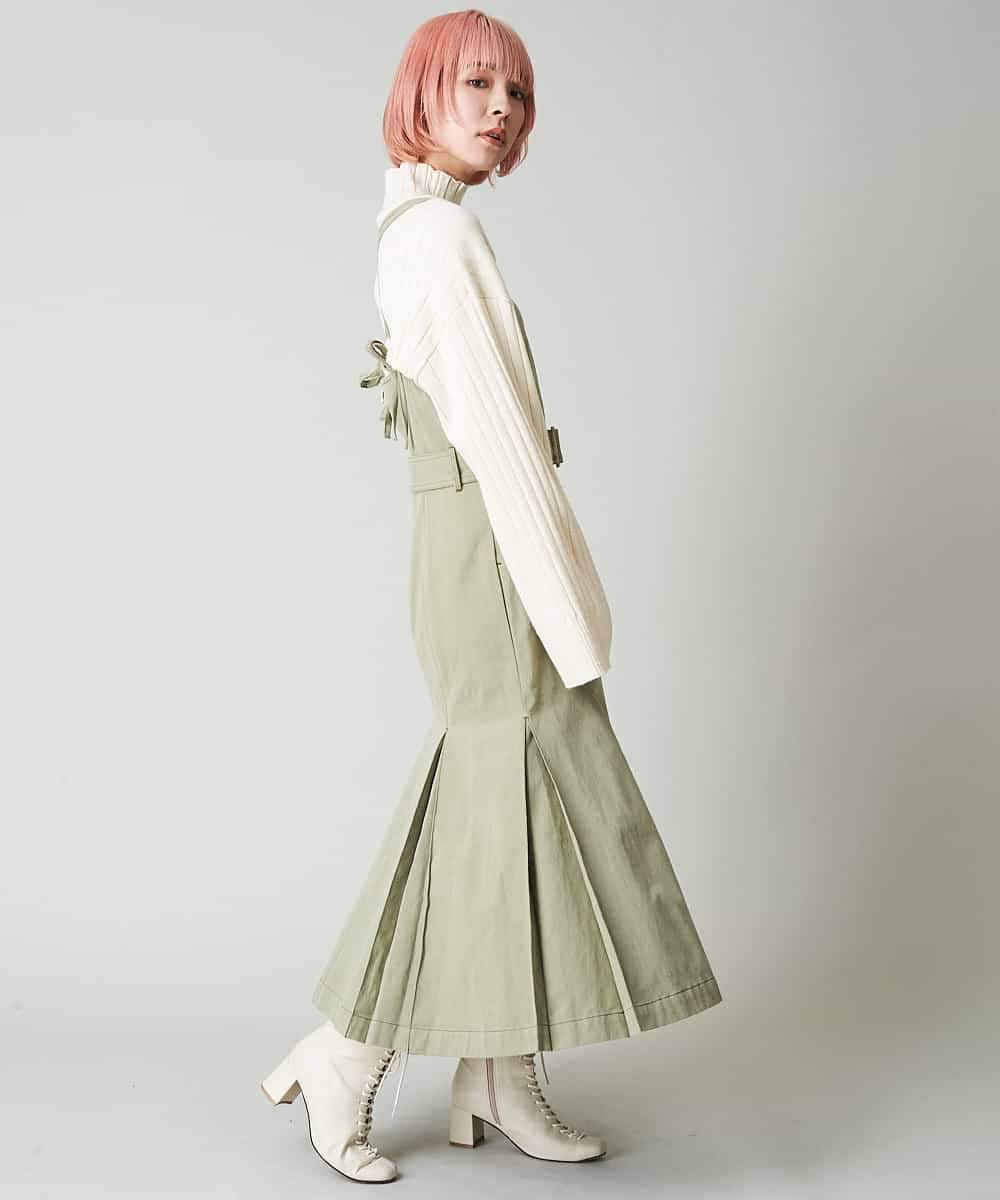 A1EDP19072 A de a.v.v ［SET UP対応］デニムライクカラ―マーメイドキャミワンピース ピンク