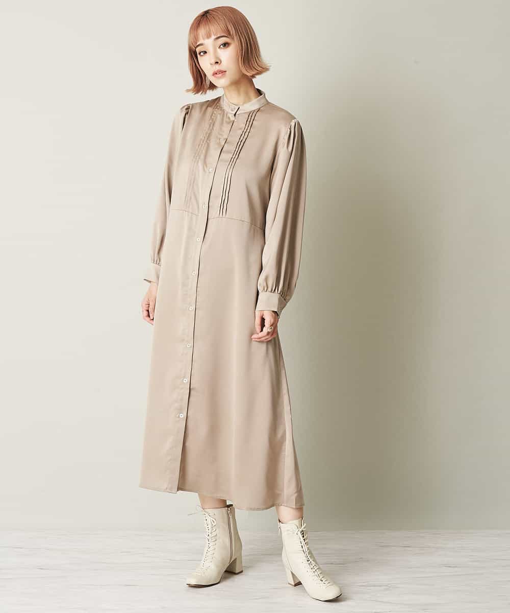 ハイネックピンタック袖ボリュームワンピース ワンピース A De A V V アード アー ヴェ ヴェ イトキンオンラインストア