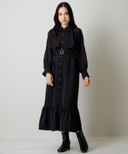 A1EJP61090 A de a.v.v ボリュームスリーブマーメイドワンピース グリーン