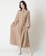 A1EJS60109 A de a.v.v ボックスタックフレアワンピース ベージュ