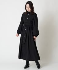 A1EJS60109 A de a.v.v ボックスタックフレアワンピース ブラック