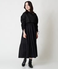 A1EJS63109 A de a.v.v ジャガードボレロ付きティアードワンピ ブラック