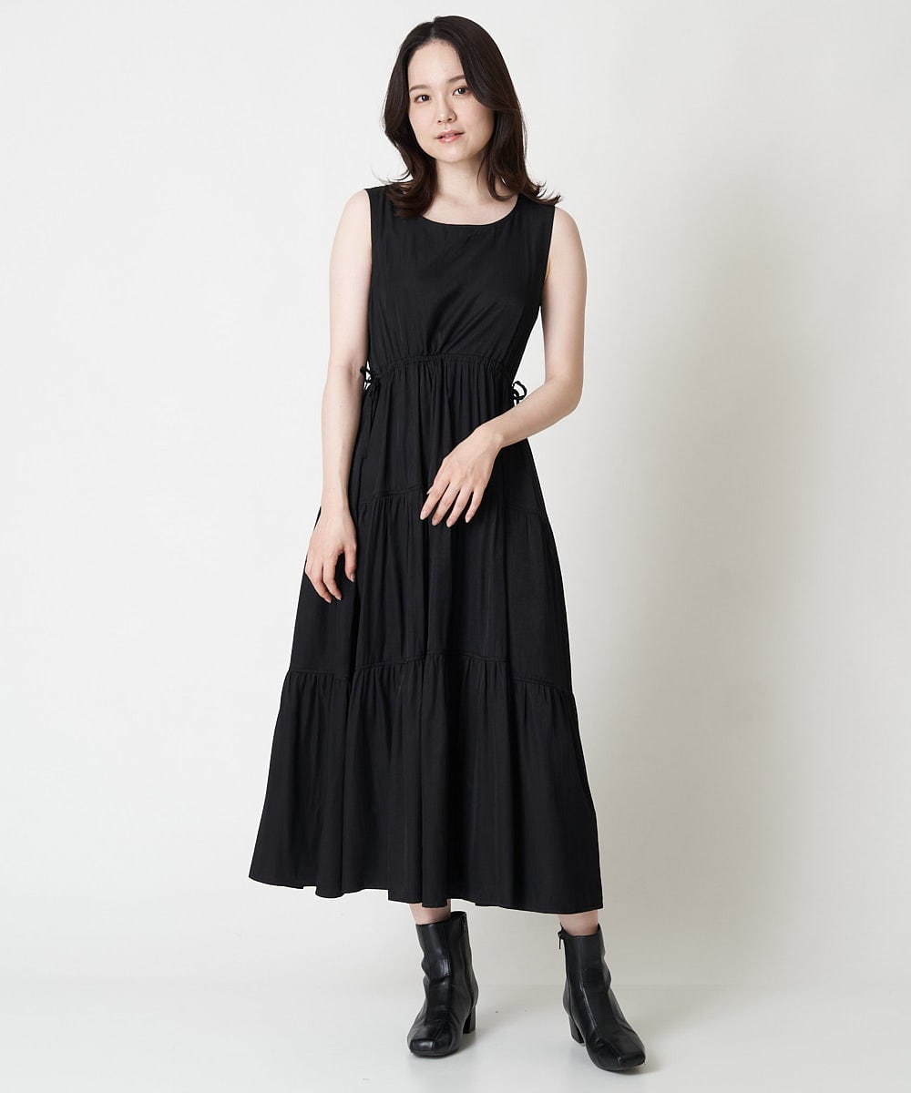 A1EJS63109 A de a.v.v ジャガードボレロ付きティアードワンピ ブラック