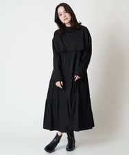 A1EJS63109 A de a.v.v ジャガードボレロ付きティアードワンピ ブラック