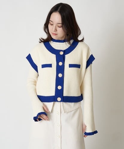 A1FAV19090 A de a.v.v バイカラーボレロ付きアンサンブル