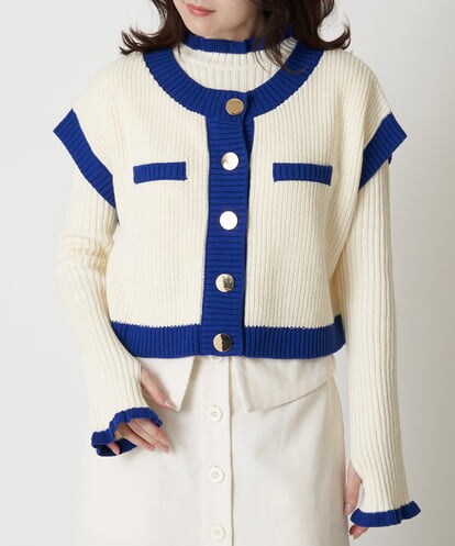 A1FAV19090 A de a.v.v バイカラーボレロ付きアンサンブル