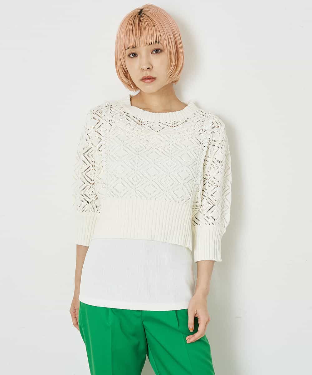 フリルレースニット ニット セーター A De A V V アード アー ヴェ ヴェ イトキンオンラインストア
