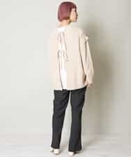 A1FJM01054 A de a.v.v バックレースアップケーブルニット ベージュ