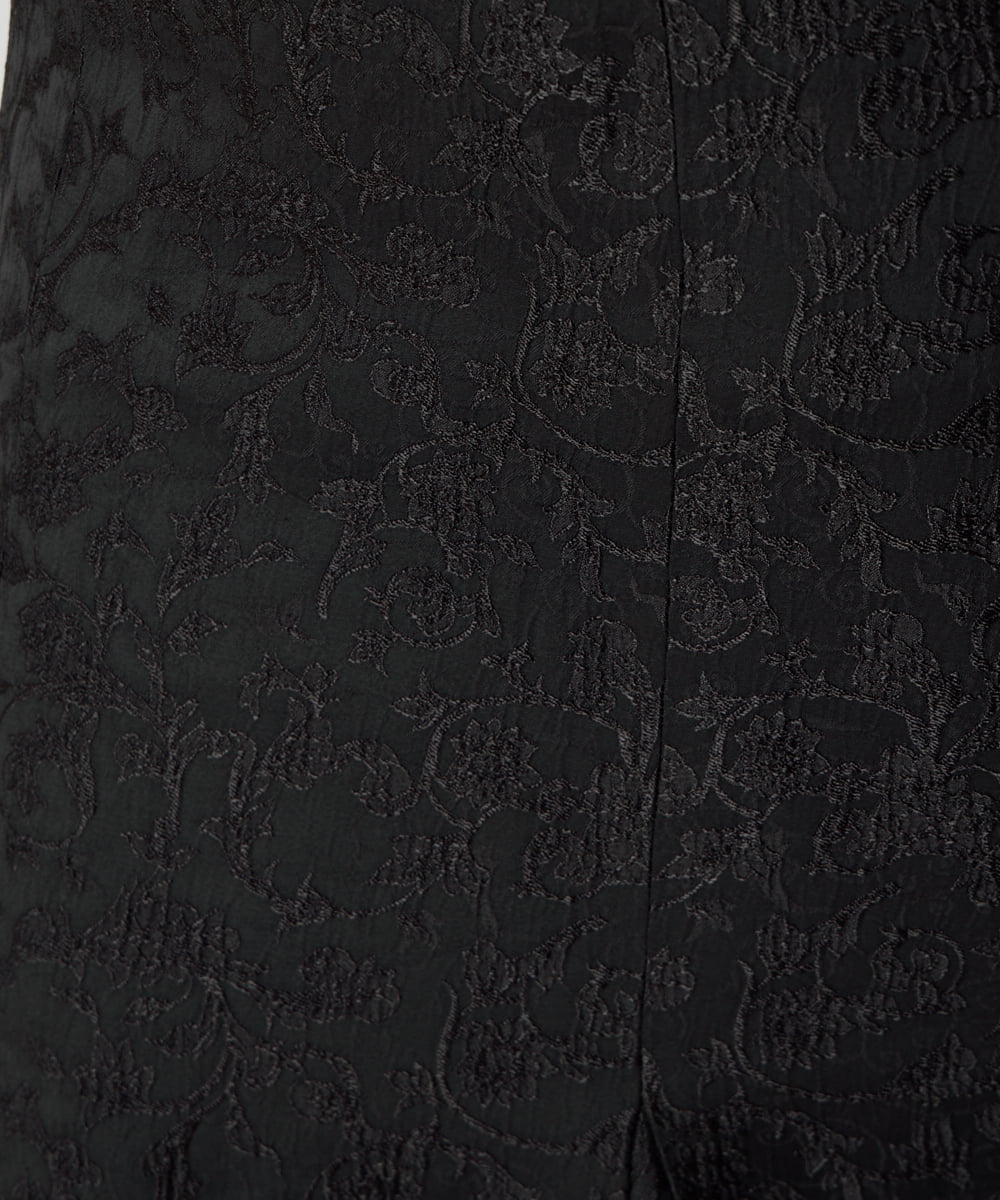 A1HAS08072 A de a.v.v(アード　アー・ヴェ・ヴェ) ［SET UP対応］ジャガード柄マーメイドサテンスカート ブラック