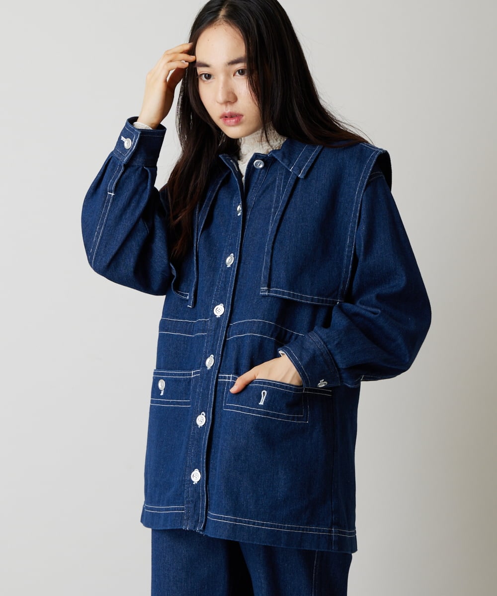 SET UP対応］ビッグカラーデニムジャケット(その他のジャケット