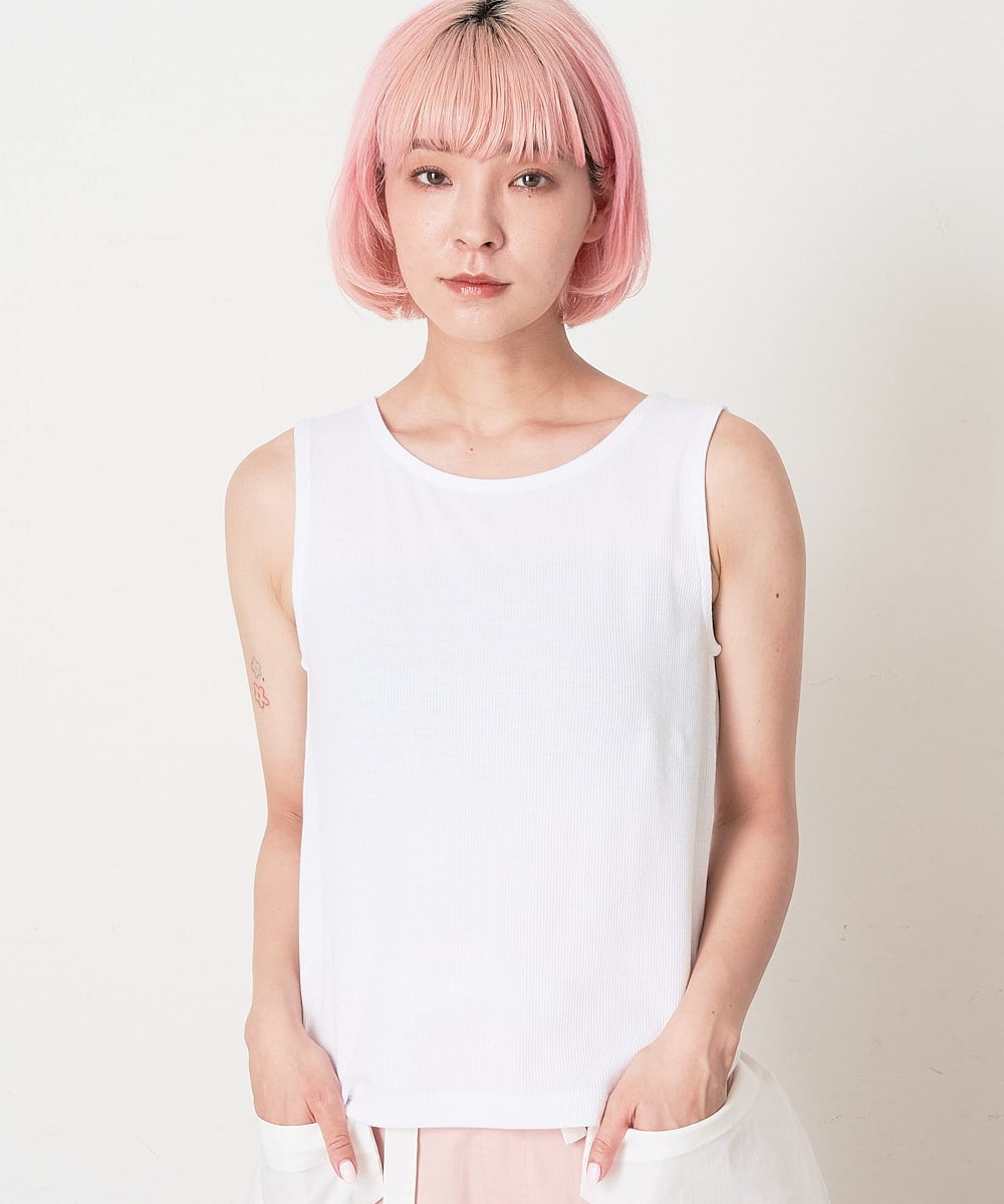 バックリボンメッシュトップス（テレコインナー付き）(カットソー・Tシャツ) A de  アー・ヴェ・ヴェ)｜イトキンオンラインストア
