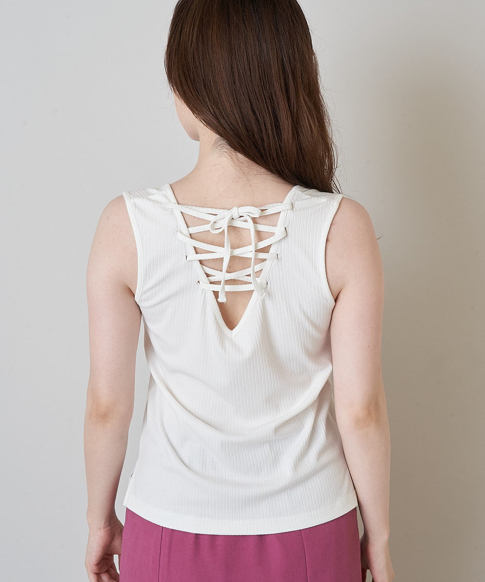 バックレースアップトップス カットソー Tシャツ A De A V V アード アー ヴェ ヴェ イトキンオンラインストア