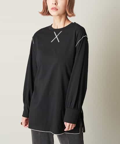 A1KJM18045 A de a.v.v 配色メローチュニックＴシャツ