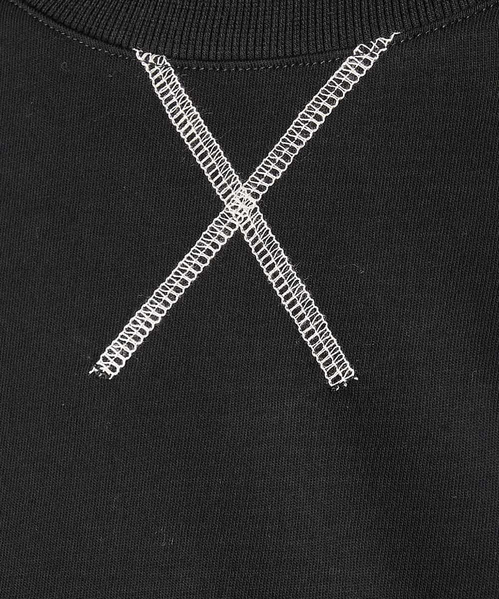 A1KJM18045 A de a.v.v 配色メローチュニックＴシャツ ブラック