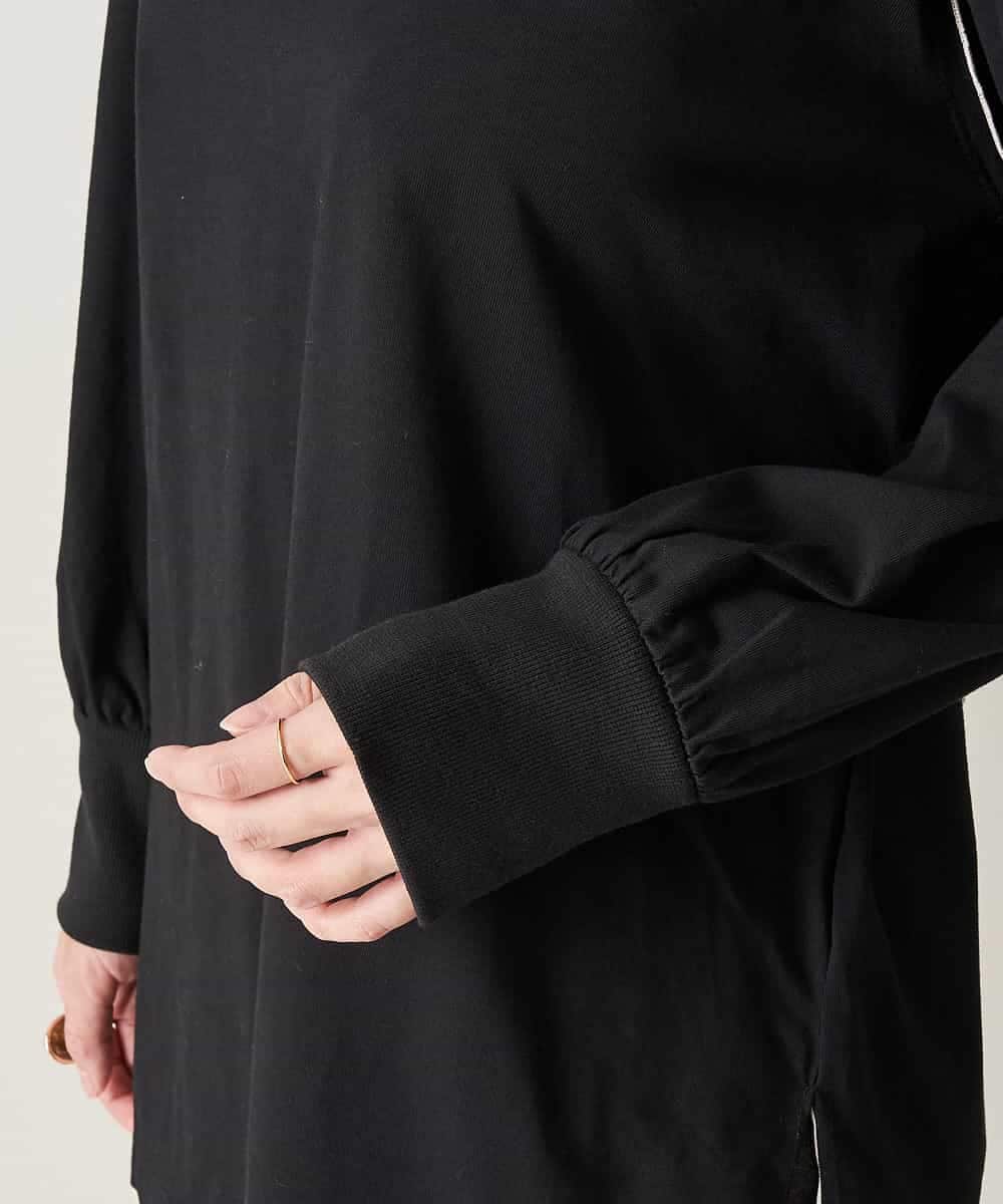 A1KJM18045 A de a.v.v 配色メローチュニックＴシャツ ブラック
