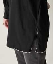 A1KJM18045 A de a.v.v 配色メローチュニックＴシャツ ブラック