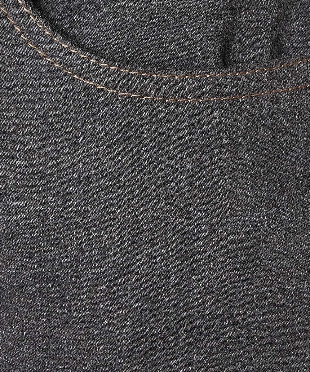 A1LJM03054 A de a.v.v センタースリットデニムフレアパンツ ブラック