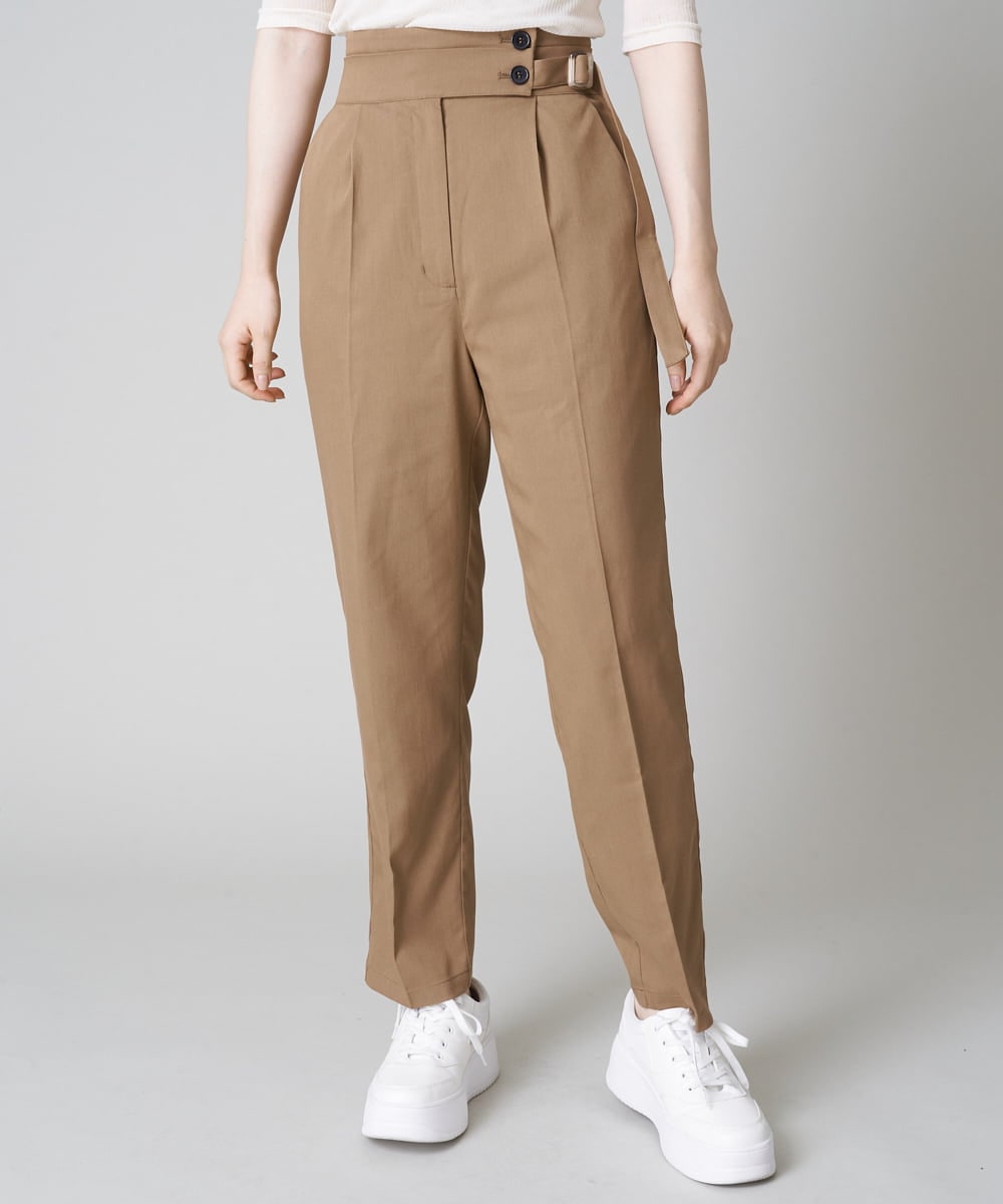SET UP対応］二重ウエストベルトストレートパンツ(その他のパンツ) | A