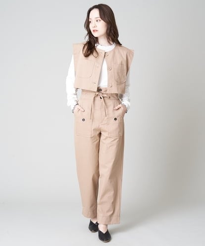 A1LJP31063 A de a.v.v ベルト付きハイウエストストレートパンツ