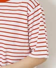 A5KGP03027 A de a.v.v ボーダークルーネックTシャツ ブラック