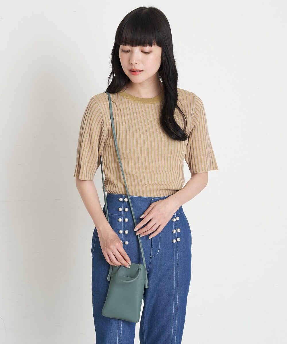 A75HS05022 A de a.v.v ポケット付きミニショルダーバッグ ホワイト