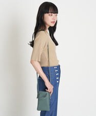 A75HS05022 A de a.v.v ポケット付きミニショルダーバッグ ホワイト