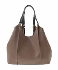 BJCAA02180 MK MICHEL KLEIN BAG(MK ミッシェルクラン バッグ) [ポーチ付き]メタルバーアクセントデザインバッグ ブラウン
