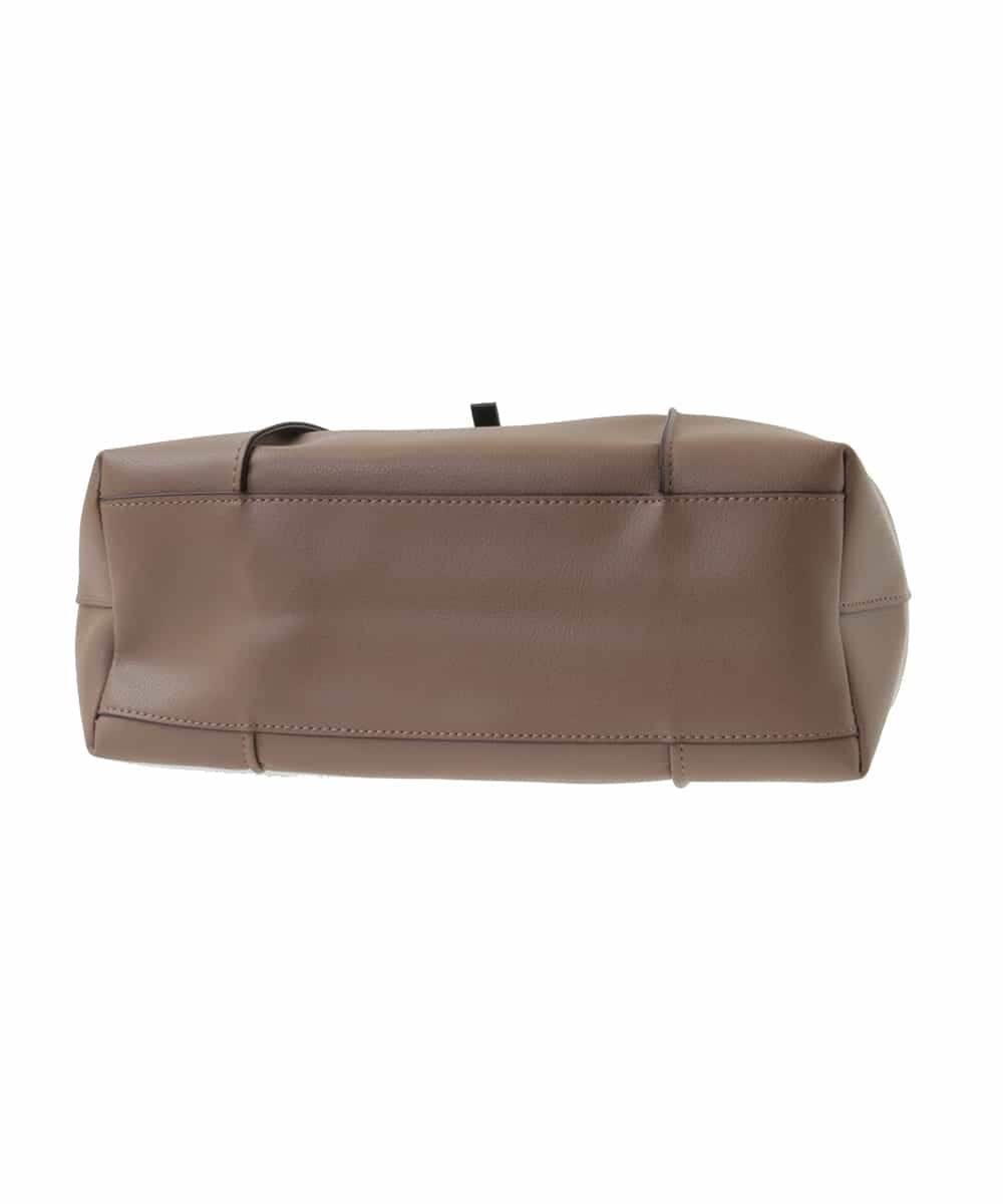 BJCAA02180 MK MICHEL KLEIN BAG(MK ミッシェルクラン バッグ) [ポーチ付き]メタルバーアクセントデザインバッグ ブラウン