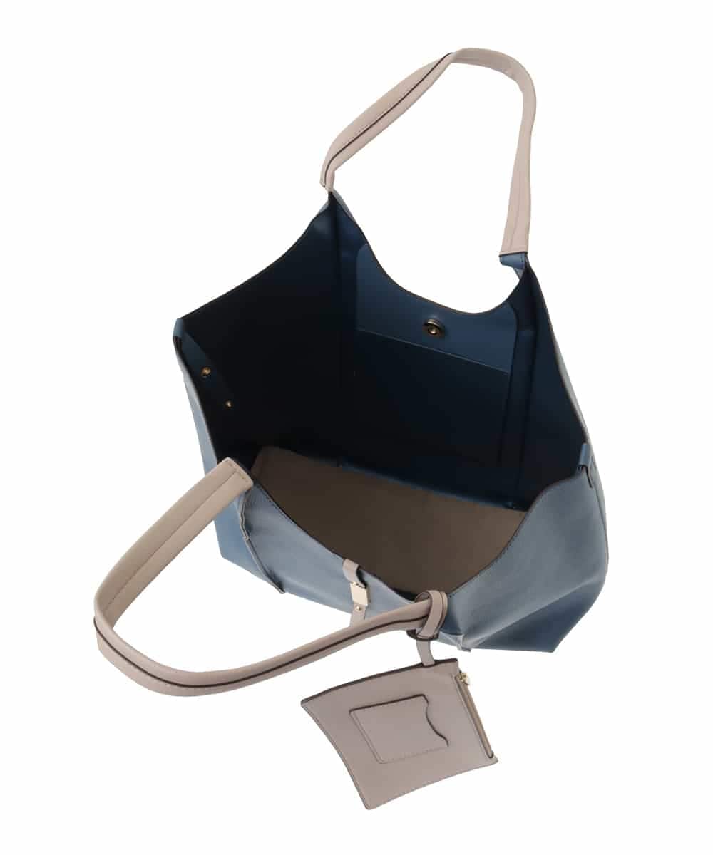 BJCAA02180 MK MICHEL KLEIN BAG(MK ミッシェルクラン バッグ) [ポーチ付き]メタルバーアクセントデザインバッグ ブラウン