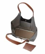BJCAA02180 MK MICHEL KLEIN BAG(MK ミッシェルクラン バッグ) [ポーチ付き]メタルバーアクセントデザインバッグ ブラウン